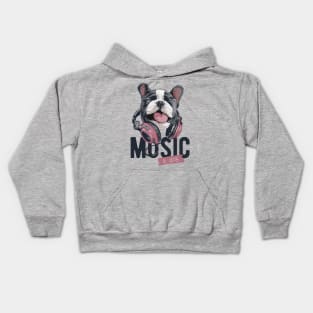 Music & dog Kids Hoodie